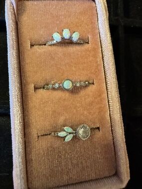 Opal Ring Set of 3 Size 8